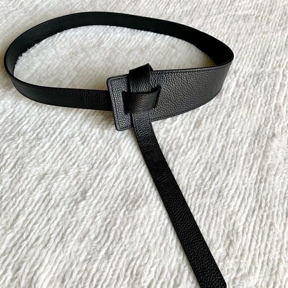 New Fashion Refined Black Pebble Leather Belt main image 9
